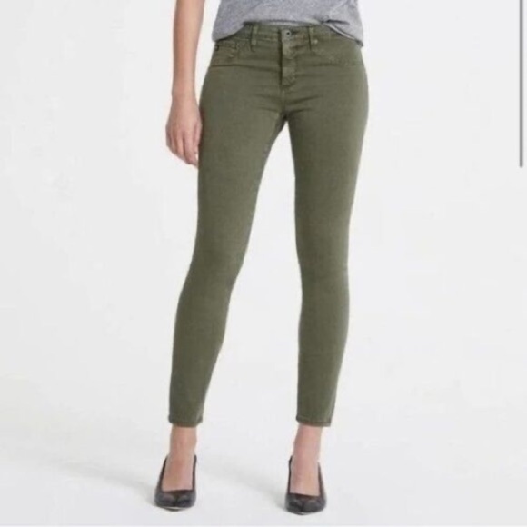 AG ADRIANO GOLDSCHMIED Legging Ankle Super Skinny Green Denim Jeans 29 - Picture 1 of 9